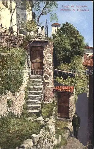 Gandria Lago di Lugano Dorfpartie Kat. Gandria