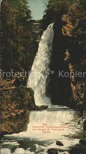 Biel Bienne Taubenlochschlucht Wasserfall Kat. Biel