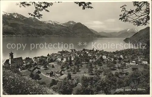 Gersau Vierwaldstaettersee mit Pilatus /  /