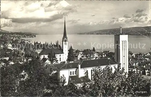 Horgen ZH Panorama Kirchen / Horgen /Bz. Horgen