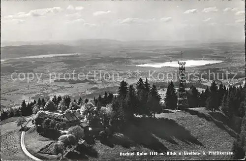 Bachtel Kulm Bachtel Kulm mit Greiffen  und Pfaeffikersee / Bachtel /Rg. Ricken