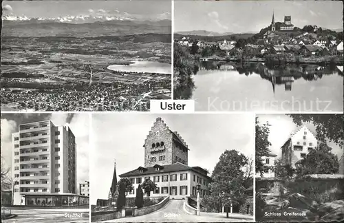 Uster ZH Panorama Schloss Greifensee Stadthof / Uster /Bz. Uster