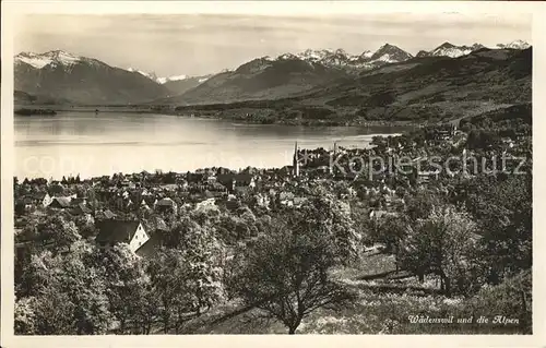 Waedenswil mit Alpenpanorama Kat. Waedenswil