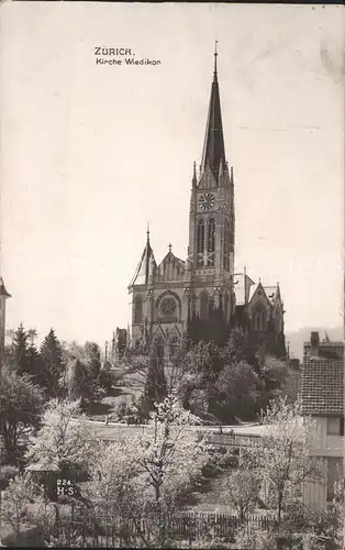 Wiedikon Kirche Kat. Zuerich