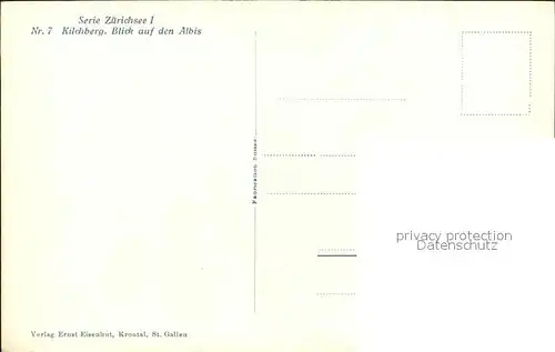 Kilchberg ZH mit Bliek auf den Albis / Kilchberg /Bz. Horgen