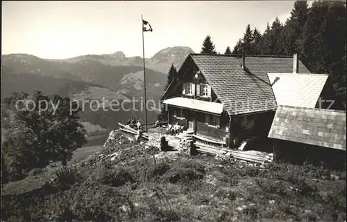 Horgen ZH Naturfreundehaus Hohflaesch Wagital mit Gr und Kl Aubrig / Horgen /Bz. Horgen