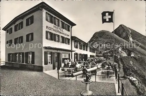 Brienzer Rothorn BE Hotel Rothorn Kulm mit Gipfel Kat. Brienzer Rothorn