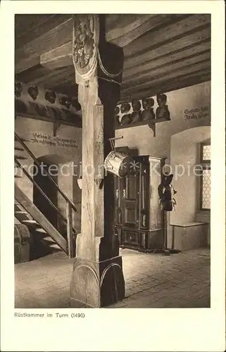 Winterthur Burg Hegi Ruestkammer im Turm Kat. Winterthur