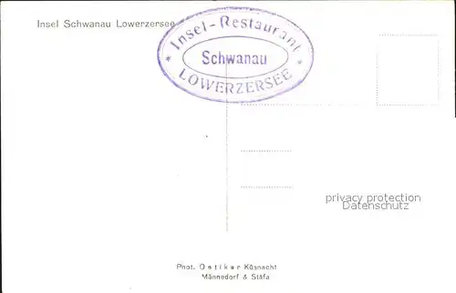 Insel Schwanau Inselrestaurant Lowerzersee Kat. Lauerz