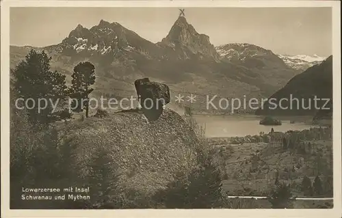 Insel Schwanau Lowerzersee Mythen Kat. Lauerz