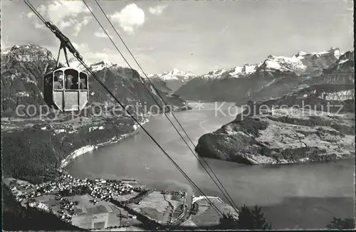 Brunnen SZ Luftseilbahn Urmiberg Vierwaldstaettersee  Kat. Brunnen