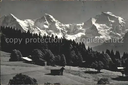 Beatenberg Waldegg Eiger Moench Jungfrau Kat. Beatenberg