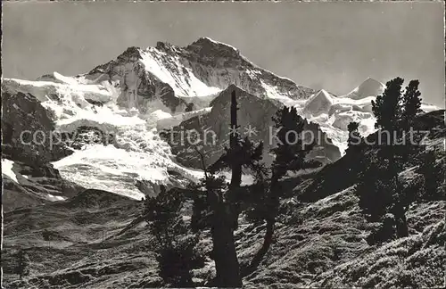 Kleine Scheidegg Wengen mit Jungfrau und Silberhorn Kat. Scheidegg Kleine