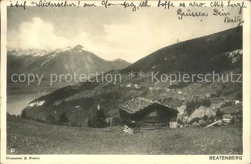 Beatenberg mit Thunersee und Niesen Kat. Beatenberg