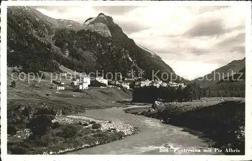 Pontresina mit Piz Albris Kat. Pontresina