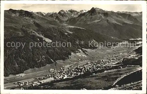 Davos GR Blick vom Hoehenweg Kat. Davos