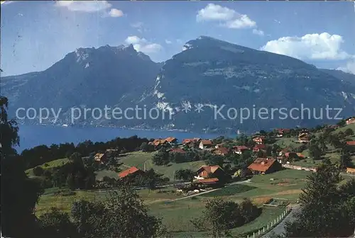 Krattigen am Thunersee mit Rothorn und Niederhorn Kat. Krattigen