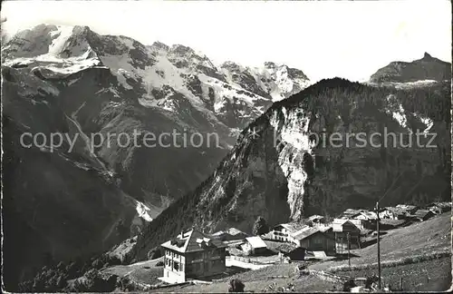 Gimmelwald Interlaken mit Ebnefluh Mittaghorn Grosshorn Kat. Gimmelwald
