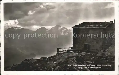 Pontresina Obern Schafberg Segantinis Sterbehaus Kat. Pontresina