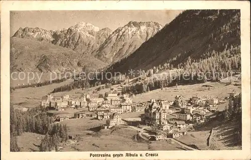 Pontresina mit Albula und Cresta Kat. Pontresina