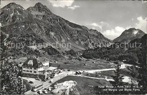 Maloja Chiavenna Hotel Maloja Kulm mit Margna und Monte Forno Kat. Maloja