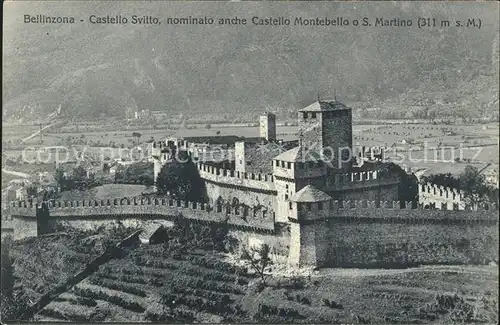 Bellinzona Castello Svitto Castello Montebello S. Martino Kat. Bellinzona
