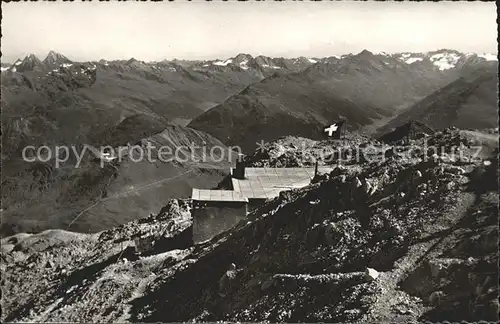 Weissfluh Blick auf Schwarzhorn Piz Grialetsch Kat. Weissfluh