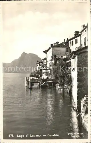 Gandria Lago di Lugano Haeuser am Lago Kat. Gandria