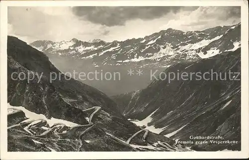 St Gotthard Passstrasse Tremola Vesperokette Kat. Gotthard St.