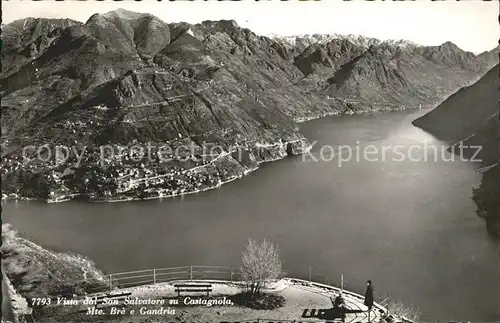 Castagnola-Cassarate Vista dal San Salvatore Monte Brè Gandria / Castagnola /Bz. Lugano City