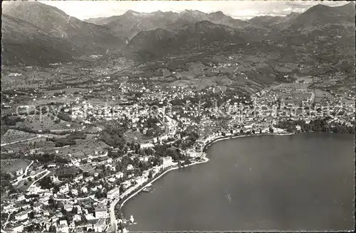 Lugano TI Blick vom Monte San Salvatore Kat. Lugano