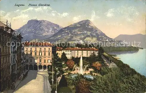 Lugano TI Piazza Giardino Laog di Lugano Monte Bre Monte Boglia Kat. Lugano