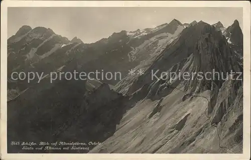 Schaefler Blick auf Altenalptuerme Oehrle Saentis Altman Kat. Schaefler