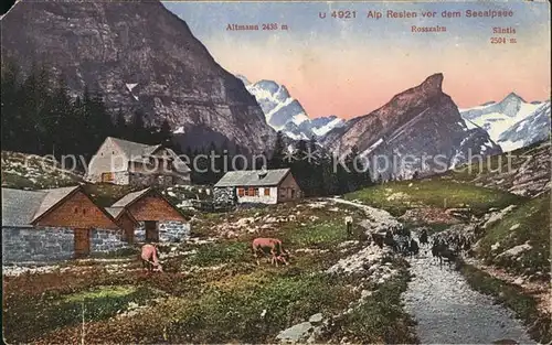 Altmann Saentis Alp Resien vor Seelapsee Kat. Altmann