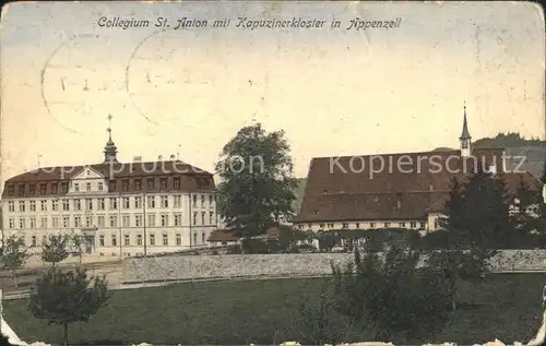 Appenzell IR Collegium St. Anton mit Kapuzinerkloster Kat. Appenzell