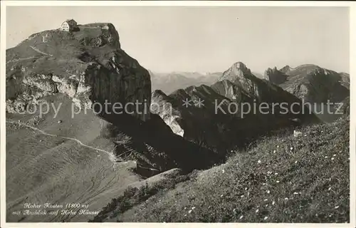 Hoher Kasten mit Hohe Haeuser Kat. Appenzeller Alpen