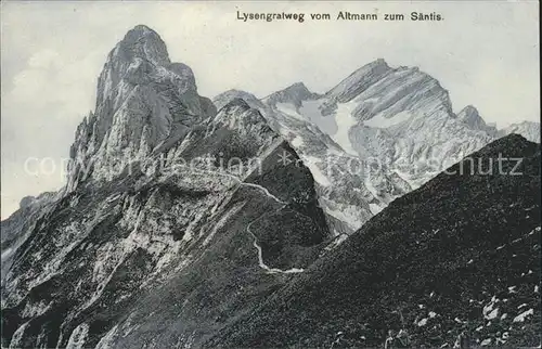 Lysengrat Lysengratweg vom Altmann zum Saentis Kat. Altmann