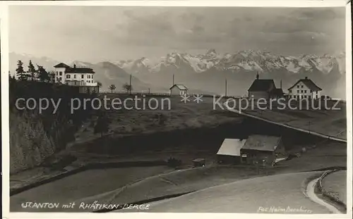 Oberegg IR Kurhaus Pension Alpenhof Rhaetikon Berge Kat. Oberegg