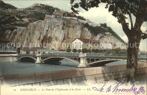 Grenoble Pont de Esplanade et les Forts Kat. Grenoble