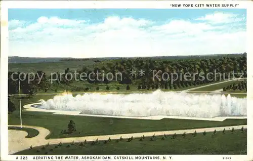 New York City Water Supply Aerating the Water Achokan Dam Catskill Mountains / New York /