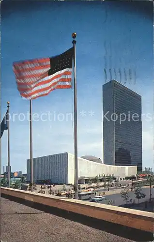 New York City United Nations Buildings American Flag / New York /