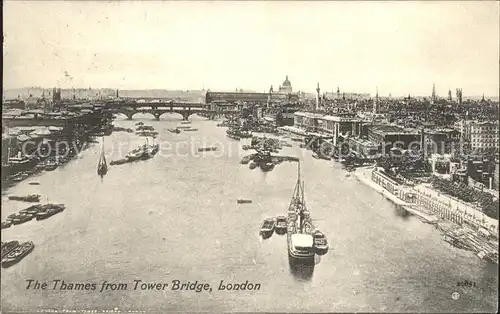 London The Thames from Tower Bridge Kat. City of London
