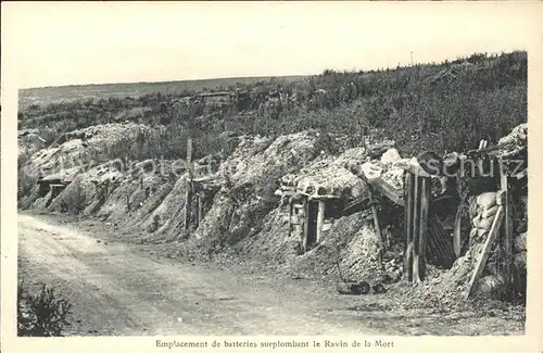 Verdun Meuse Emplacement de batteries surplombant le Ravin de la Mort Kat. Verdun