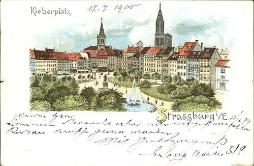 Strassburg Elsass Kleberplatz Kat. Strasbourg