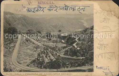 Simla Himachal Pradesh Panorama of Kalka Simla railway Kat. Simla