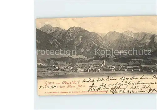 Oberstdorf mit bayerischen Alpen Kat. Oberstdorf