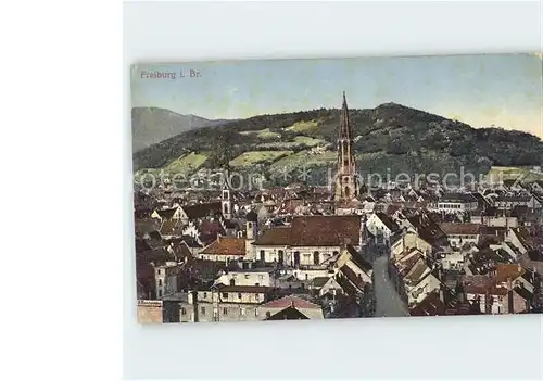 Freiburg Breisgau Stadtansicht mit Muenster Kat. Freiburg im Breisgau