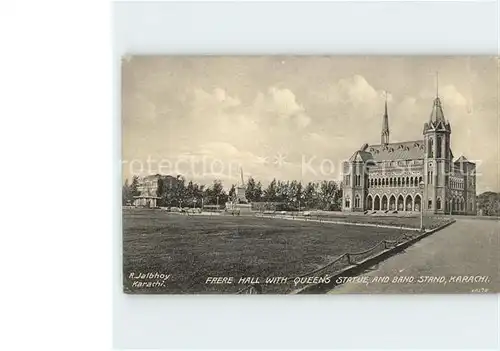 Karachi Frere Hall with Queens Statue and Band Stand Kat. Karachi