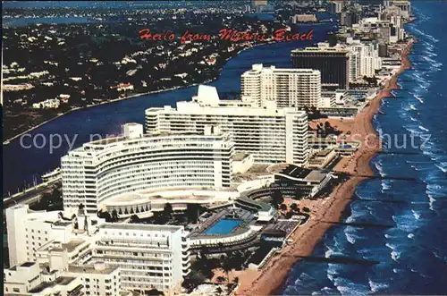Miami Beach Fliegeraufnahme Hotel Row Beach Kat. Miami Beach
