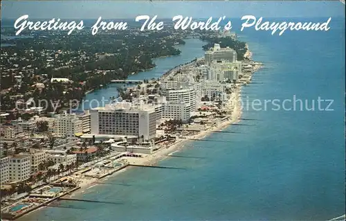 Miami Beach Fliegeraufnahme Hotels Beach Kat. Miami Beach